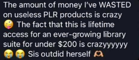 “Lifetime access for an ever-growing library under $200 is crazyyyyy. Sis outdid herself.”